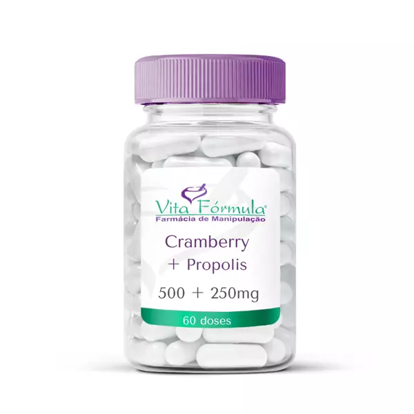 Cranberry 500mg + Própolis Verde 250mg (60 doses)