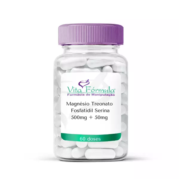 Memoria e aprendizado com Magnesio e Fosfatidil Serina 60 doses