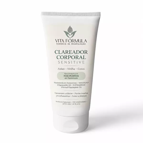 Clareador corporal sensitive Áreas sensíveis